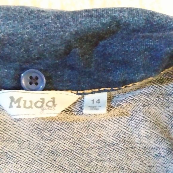 Mudd Girls Denim Jean Sweater Arm Multi Patch Girls Jacket Size 14 - Picture 5 of 7